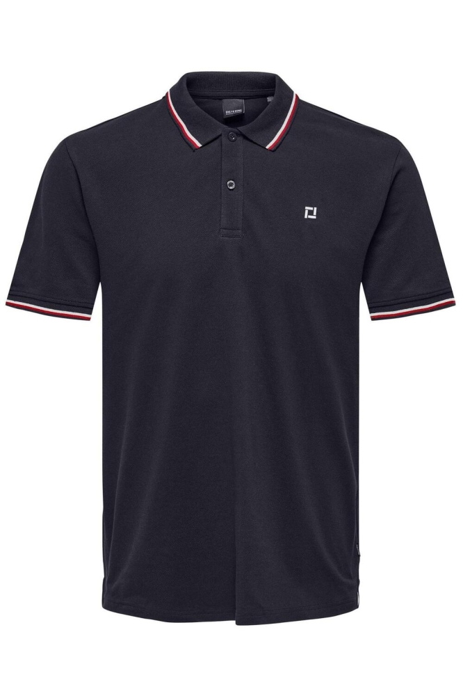 ONSFLETCHER SLIM SS POLO NOOS 22024827 DARK NAVY/BRIGHT WHITE
